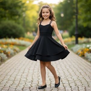 Emerald Sundae Black Formal Kids Dress